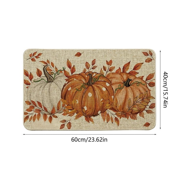 Decoraciones de Halloween, adornos de Halloween, regalos de Halloween, tapetes de calabaza de Halloween, tapetes de entrada, tapetes a prueba de puertas, tapetes antideslizantes para baño, tamaño 15.3