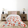 thumbnail image 4 of Ambesonne Animal Quilted Bedspread Set 2 Pcs, Squirrel and Fox Woods Tea, Twin Size, Reseda Green Dark Brown, 4 of 5