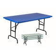 thumbnail image 2 of Correll BLUE Commercial Duty, Adjustable Height Plastic Top Folding Table. Height Adjusts from 22" to 32" for Kindergarten to Adult use., 2 of 2