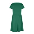 thumbnail image 5 of Mifsaly A Line Dresses for Women Mini Short Sleeve Button Front T Shirts Dress Elegant High Waist Casual Summer Sundress 2026 XXL, 5 of 9