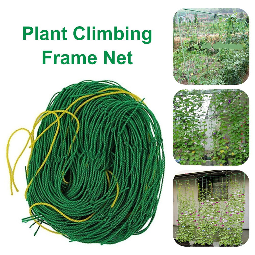 Trellis Garden Climbing Net Mesh Plant Support Plastic Green Ropes Slide Safty 