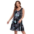 thumbnail image 2 of Vestido de verano BELAROI con cuello en V, estilo hawaiano, holgado y bolsillos, 2 of 7