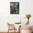 thumbnail image 5 of AVOI Forest Bear Decor Wall Art American Bear Wall Decor Bear Poster Bear Family Pictures for Wall American Flag Canvas Print Painting Artwork for Bathroom Bedroom Living Room Frame: 12x12in, 5 of 6