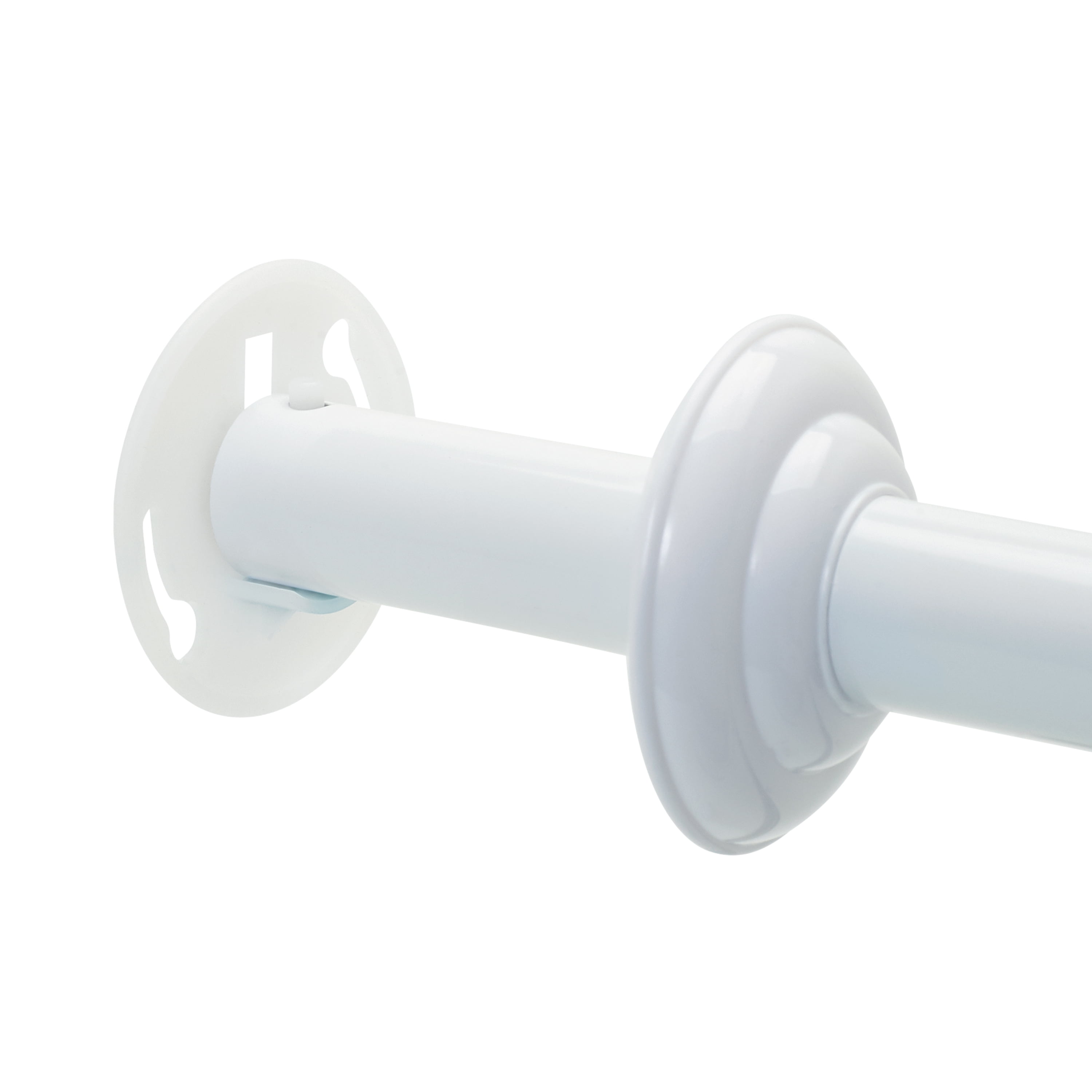 Mainstays Wall-Mounted Metal Adjustable Shower Curtain Rod, 41" - 72", Need to Drill, White