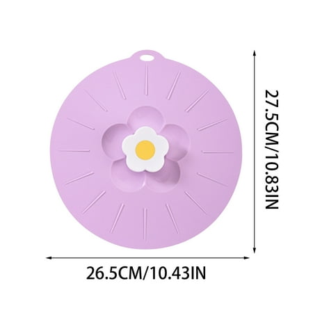 

Danieerclosy Silicone Fresh-keeping Cover Large Medium And Small Flowers Leak Proof And Dust-proof Silicone Pot Cover Tableware Silicone Pot Cover Oil Cover