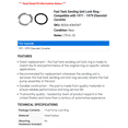 thumbnail image 2 of Fuel Tank Sending Unit Lock Ring - Compatible with 1971 - 1979 Chevy Corvette 1972 1973 1974 1975 1976 1977 1978, 2 of 2