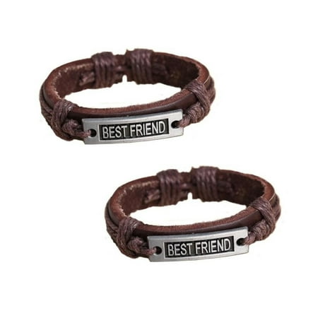 Best Friend 2 Pieces Bracelet Brown Dark Brown Friendship bracelets, (Best Friends Bracelets 2 Piece)