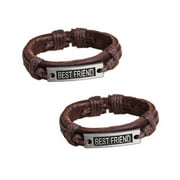Best Friend 2 Pieces Bracelet Brown Dark Brown Friendship bracelets, Jewl:BFFB