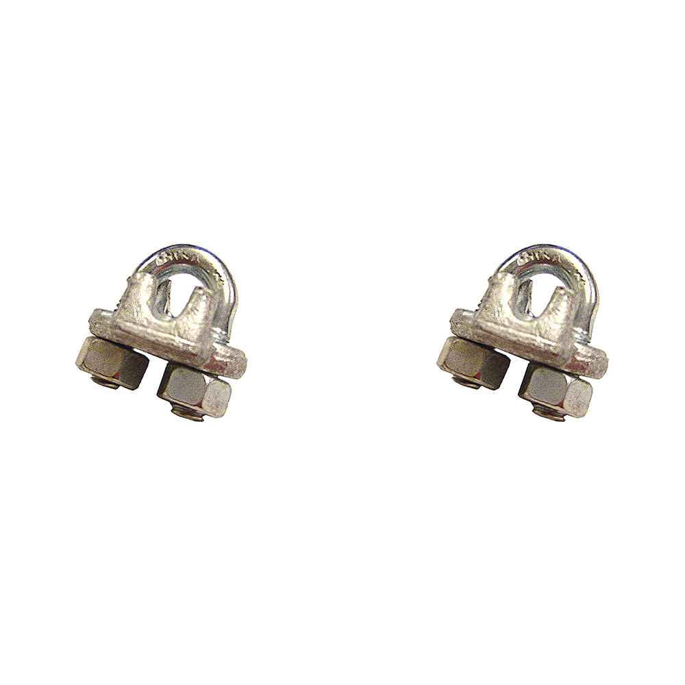 5/8" Galvanized Drop Wire Rope Clips 2 Pack