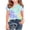 Blue, variant on breaise Girls Tie Dye Short Sleeve Shirt Kids Summer Fashion Crewneck Tops Casual Tees 3-14 Years