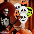 thumbnail image 3 of PMU Halloween Fun Faces Trio Balloons - Small Latex Balloons for Halloween Theme Parties Celebrations, Trick-or-Treat & Party Favors Supplies - 11 Inch Fun Faces Assortment, (50/Pkg) Pkg/1, 3 of 6