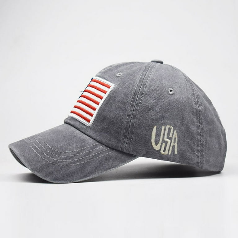 Sksloeg Hats for Men Fashion American Flag Trucker Hat for Men