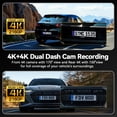 thumbnail image 3 of Dash Cam Front and Rear, 4K+4K Full HD Car Camera, 3" IPS Screen, 128GB Card, 5Ghz Wi-Fi&GPS, G-Sensor, Night Vision, Loop Recording, 24H Parking Mode, 3 of 10