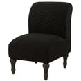 thumbnail image 2 of SHANNA Armless Accent Chair Cover Stretch Spandex Chair Slipcover Slipper Chair Cover, Black, 2 of 7