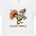 thumbnail image 4 of Inktastic Clever Turkey Thanksgiving Dinosaur Girls Baby Dress, 4 of 5