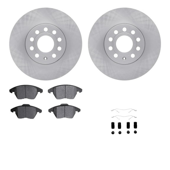 Dynamic Friction Company Front Brake Rotors with 5000 Advanced Brake Pads includes Hardware 6512-74317