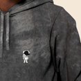 thumbnail image 5 of Dalix Astronaut Embroidered Fleece Hoodie Mineral Wash Long Sleeve Sweatshirt Mens in Gray XL X-Large, 5 of 5