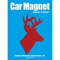 thumbnail image 1 of Magnets in Motion Deer Head Hunter Car Magnet Red, 1 of 4