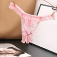 thumbnail image 3 of Ropa interior femenina de encaje con entrepierna abierta y cintura baja - Tanga Pearl Massage - Talla única, 3 of 3