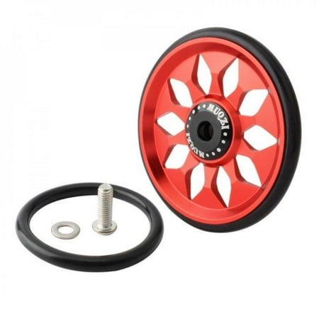 

Left wind 1 Pair Bicycle Push Assist Wheels 6 Colors Aluminum Alloy Super Lightweight Wheels + Aluminum Alloy Bolts For Brompton 65g/set