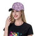 thumbnail image 5 of Gukieu Purple Butterflies Floral Prin Baseball Cap, Adjustable Sweat-wicking Daily,Travel, Sports Cap, Unisex, 5 of 6