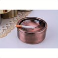thumbnail image 3 of QUTETN Smokeless Metal Ashtray with a Lid cover for Cigarettes Windproof Outdoor Ashtrays Can Patio Outdoor Indoor Decorative Fancy Ash Tray, 3 of 4