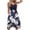 Blue, variant on IROINNID V-Neck A-Line Dress For Women Summer Printing Casual Sleeveless Vacation Beach Dress Empire Waist Dress