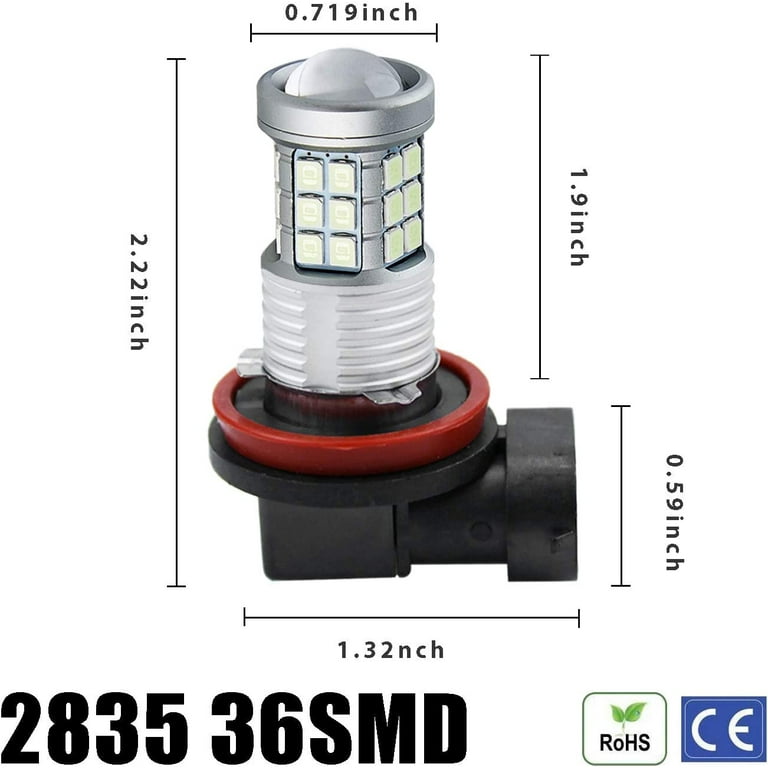 KISLED Super Bright 3000lm H8 H11 LED Fog Lights Bulbs DRL