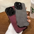 thumbnail image 4 of Luxury Suede Matte Leather Camera Protection Phone Case For iPhone 15 11 12 13 14 Pro Max Plus XS X XR Soft Silicone Full Cover, 4 of 5
