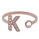 thumbnail image 1 of Anillo de Mujer Inicial Letra LuckyLy, Oro Rosa 18k y Zirconia Cúbica, Modelo Layla rosa UNITALLA, 1 of 6
