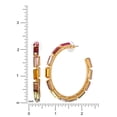 thumbnail image 4 of Jessica Simpson Multi Color Stone Hoop Earrings, 4 of 5