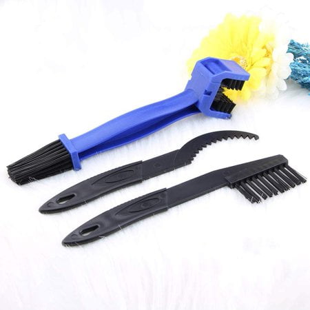 Motorcycle & Bike Chain Cleaner Tool Set - Bicycle Chain Gears Maintenance Cleaning Brush Kit For All Type Chain Gears(3 Kinds)