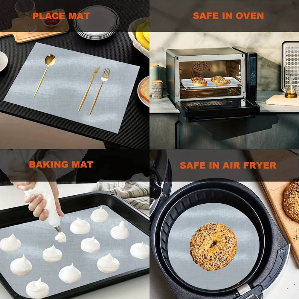 As Seen on TV Non-Stick Silicone Baking Mat Roll -  Clear (16 in. x 10 ft.) Clear