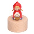 thumbnail image 4 of Figurita Musical, Mini Caja De Música Fina Tallada A Mano Fácil Operación Resistente A Impactos Con Base Redonda Para Adorno De Habitación De Niños ANGGREK Caperucita roja, 4 of 8