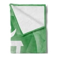 thumbnail image 2 of Green Mandala Soft Flannel Fleece Throw Blanket, with Star and Circle Motif Design, Cozy Plush for Indoor and Outdoor Use, 50" x 70", Pale Green and White, by Ambesonne, 2 of 5