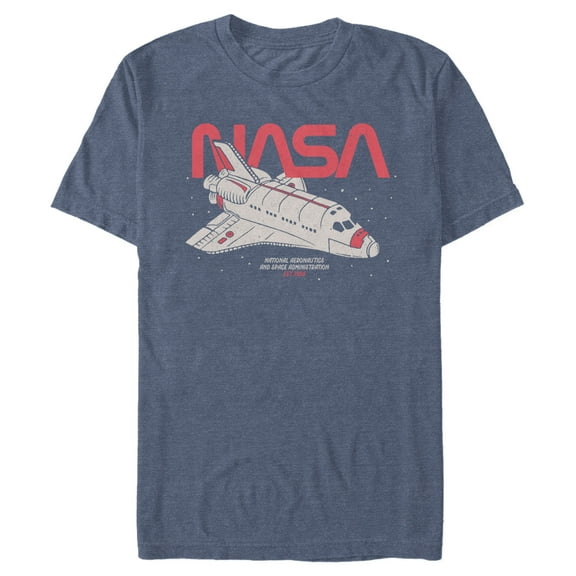 Men's NASA Journey Through Stars Graphic Tee Navy Blue Heather 2X Large