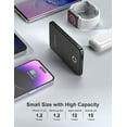 thumbnail image 4 of 6000mah Ultra Slim Built in Cables Power Bank, Card Size Built in USB C Cords Battery Pack Portable Charger for phones, 3 Output External Battery Pack Compatible with iPhone, Samsung and Heated Vest Black Power Bank, 4 of 7