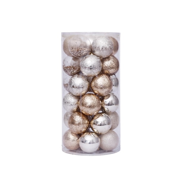 Monstrate Paquete de 30 bolas de Navidad atmósferas adorno decorativo fiesta Festival Prop interior jardín decoración colgantes hogar 6cm Kits de decoración para fiestas Oro Monstrate HA064822-01