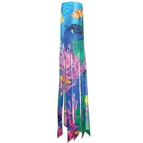 In the Breeze 5247 — Tropical Fish 40-inch Illusion Windsock — Vibrant, Fully Printed Windsock with Embroidered Details