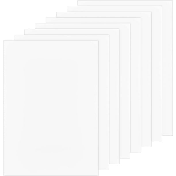 8 láminas de plástico PVC flexible blanco tamaño A4, láminas protectoras para marcos de fotos de 12x8 pulgadas para señalización, modelado, manualidades y marcos de fotos.