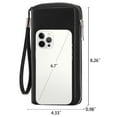 thumbnail image 4 of Womens Wallet RFID Blocking Leather Zip Around Wallet Large Capacity Long Purse Credit Card Clutch Wristlet Black, 4 of 7