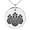 Silver, variant on Stainless Steel Toyotomi Samurai Crest Engraved Small Medallion Circle Charm Pendant Necklace