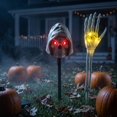 thumbnail image 4 of AZXY Halloween Stake Light, 3PCS Warm Yellow Glow Skeleton Yard Stake, Metal Ground Stake For Patio & Night Halloween Gathering Decor, 4 of 7
