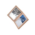 thumbnail image 3 of Langgg 4x6 Photo Frame Foldable Picture Frame Wooden Hinged Home Decor Collage Tabletop Display Stand Artworks Etc. Collages Brown Double Fold 6 inch, 3 of 6