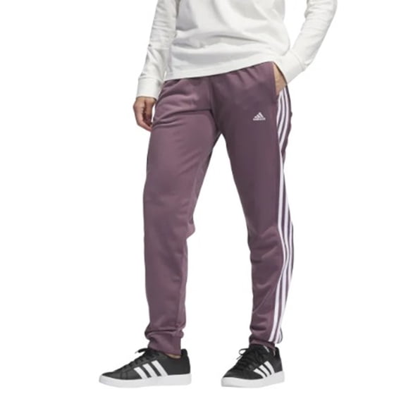 adidas Womens 3-Stripes Jogger Pant (Shadow Fig/White, Medium)