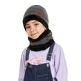 thumbnail image 5 of FZ FANTASTIC ZONE Kids Boys Girls Winter Warm Knit Beanie Hat Cap and Scarf Set with Fleece Lining,Grey, 5 of 8