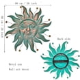thumbnail image 6 of Large Metal Sun Wall Art Decor - 26 Inches Rustic Retro Sun Wall Sculpture Statues Wall Hanging Decoration for Indoor Outdoor, Garden, Home, Farmhouse, Fence Balcony Patio and Bedroom, 6 of 11