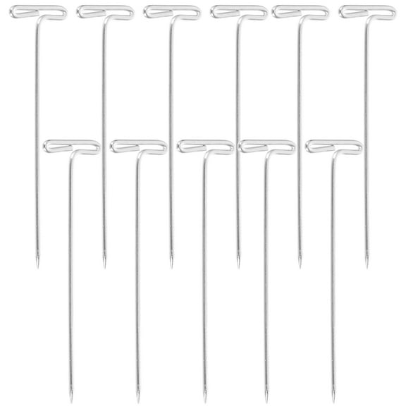 WEAVILUX Hair Knitting Projects T-Pins Silver Nickel-Plated Steel 100pcs