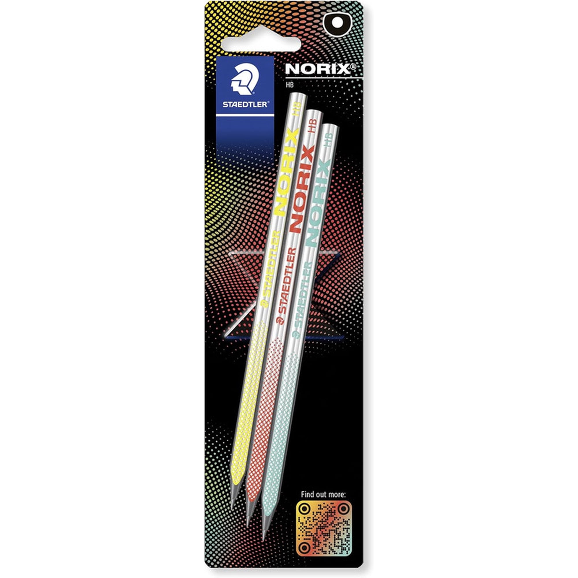 STAEDTLER HB Drawing Pencils - for Sketching and Writing - NORIX - Pack of 3 181-HBBK3