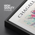 thumbnail image 4 of PixonSign Framed Canvas Print Wall Art Chagall Watercolor Neon Pastel Flower Bouquet Classic Vintage Illustrations Fine Art Decorative Multicolor for Living Room, Bedroom, Office - 16"x24" BLACK, 4 of 5